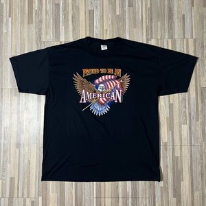 Vintage 90s Deadstock Proud To Be An American T-shirt Bald Eagle Animal Tee 3XL